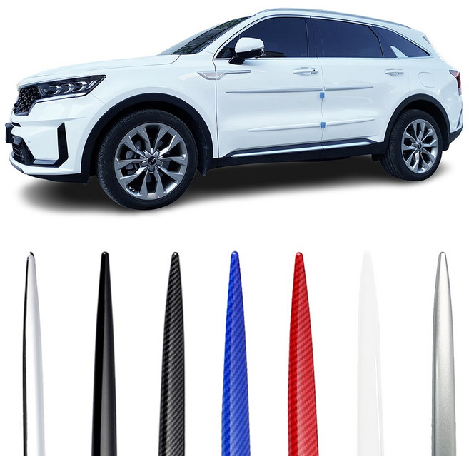 SLY 더뉴쏘렌토 mq4 문콕방지 도어가드 한차분, L, 카본블랙, 1개