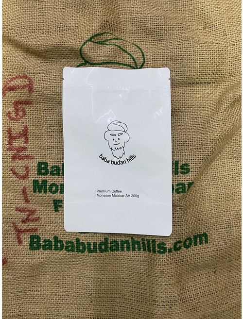 인도 커피 싱글오리진 직수입 몬순 말라바 원두 200g 아라비카 산미없슴 프리미엄 스페셜티 고소한커피 바바부단 바바부단힐즈커피 공작새커피 수안무역, 1개, 홀빈(분쇄안함)