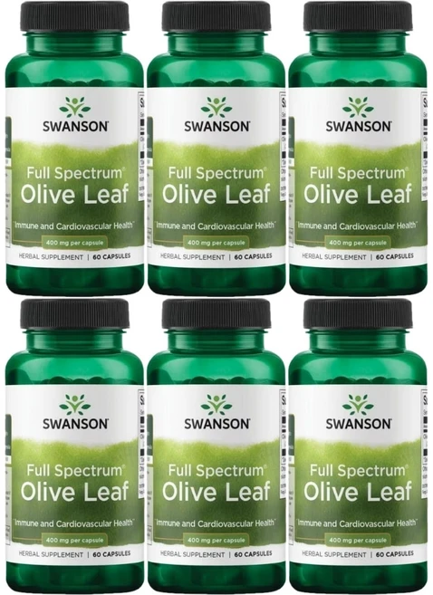스완슨 올리브 잎 400mg, 6팩, 60정 - 쿠팡
