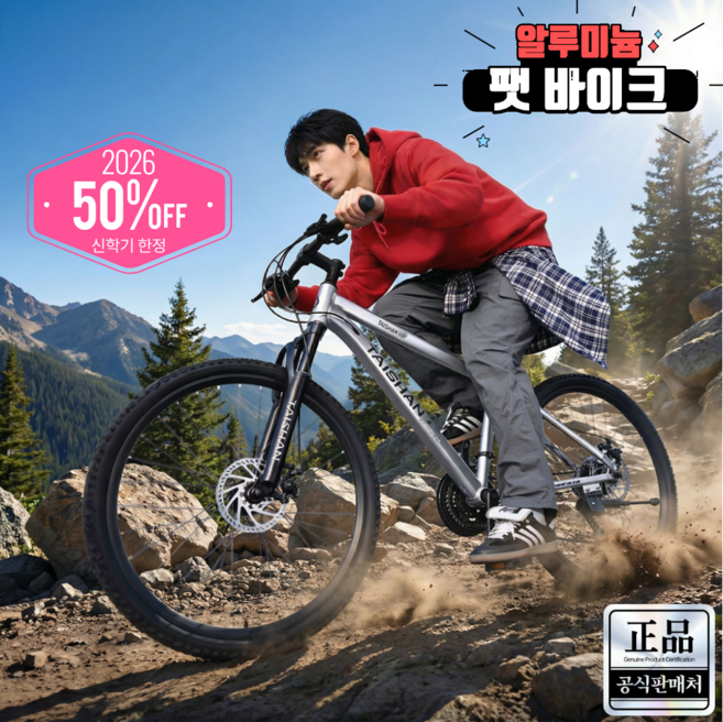 테라복스 초경량 알루미늄 팻바이크 산악 자전거 MTB 오프로드 자전거, 1개, 156cm, 실버