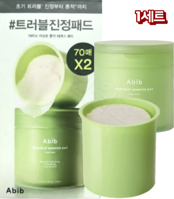 아비브 어성초 흔적 에센스 패드 클리어터치 70매 본품 + 리필 70매 기획세트, 2개