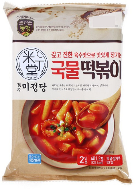 [메가마트] CJ 즐거운 동행 미정당 국물떡볶이 401.2, 401.2g, 1개