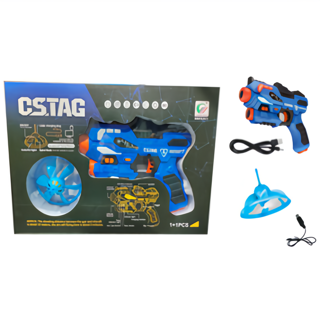 紅外線對戰槍 飛碟對戰槍 雷射投影機 雷射對戰槍 獵蛛對戰 雷射鎗 對戰鎗 打蜘蛛, 1個, 紅外線對戰槍+飛碟