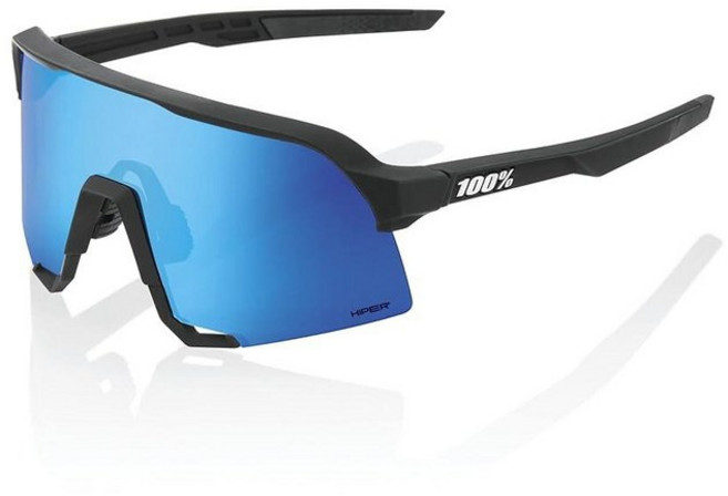 100% S3 LE Elly 24 선글라스 - 유광 블랙 매트 레드 히퍼 파이어 레드 미러 116561, Matte Black - Hiper Blue Mult