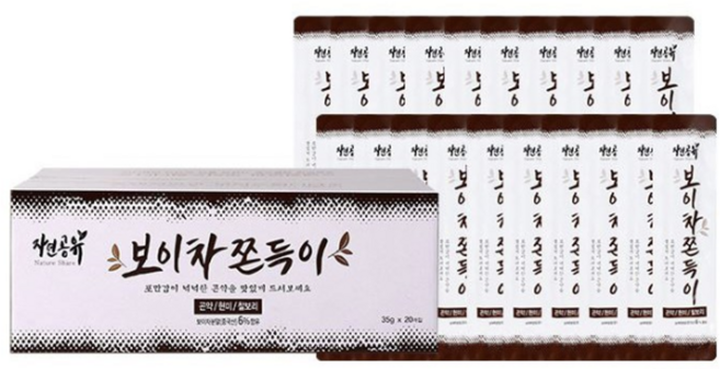 자연공유 보이차 쫀득이, 700g, 1개