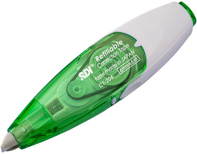 SDI修正帶 CT-206 辦公學習必備，輕鬆修改不留痕跡, Green, 1個