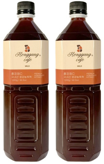 [마법의 생강 홍강] 홍강청C 마일드 대용량 카페 홍강청 탕비실 생강청, 1세트, 2개입, 1.2kg