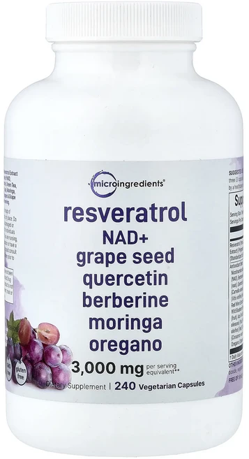 몸관리하세요 겨울입니다 Micro Ingredients 레스베라트롤 베지 캡슐 240정 특별관리진행, MicroIngredients레스베라트롤베지캡슐240정, 1개 - 쿠팡