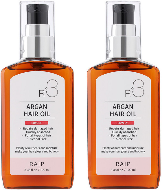 라입 R3 아르간 헤어 오일 러블리, 100ml, 2개
