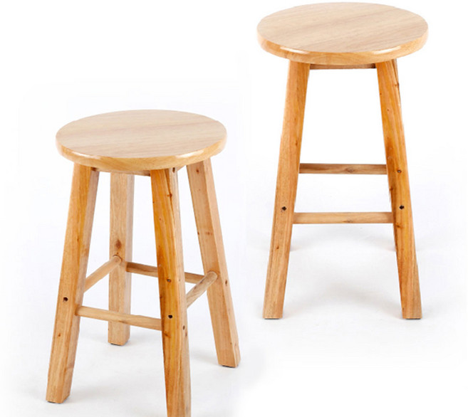 원형 고무나무 원목 우드스툴 화분받침대 인테리어 의자 완제품, 사이즈(높이)-25cm