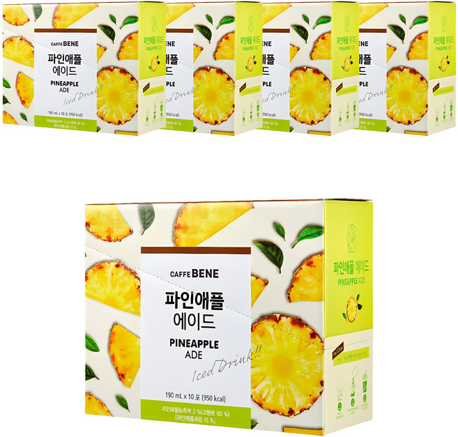 카페베네 파인애플 에이드, 190ml, 50개