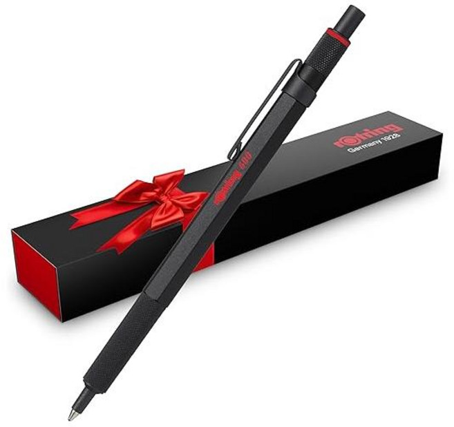로트 링(Rotring) rOtring600 볼펜 블랙 M 중자 유성 화장품 상자 노크 타입 제도 대응 정규 수입품, 하나의 옵션, 하나의 옵션