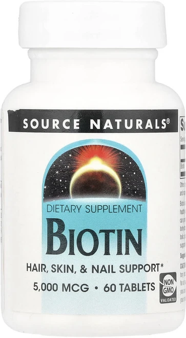 Source Naturals 비오틴 5000mcg 60정, SourceNaturals비오틴5000mcg60정, 1개 - 쿠팡