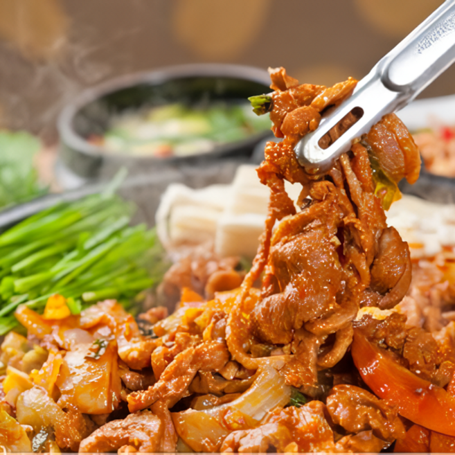 국내산 무항생제 오리 양념 주물럭 고추장 불고기 400g 캠핑 안주 고기 반찬, 1개