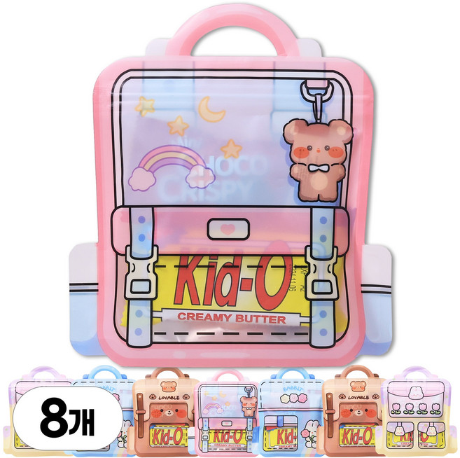 한봄 미니 책가방 어린이 간식꾸러미 과자답례품, 8개