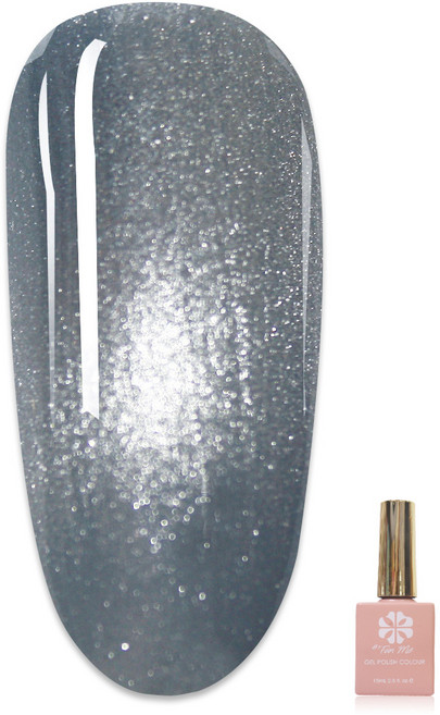 ByFunMe八方米 冰透銀白晶石寬貓眼膠 彩色甲油膠, A56 03, 1個, 15ml