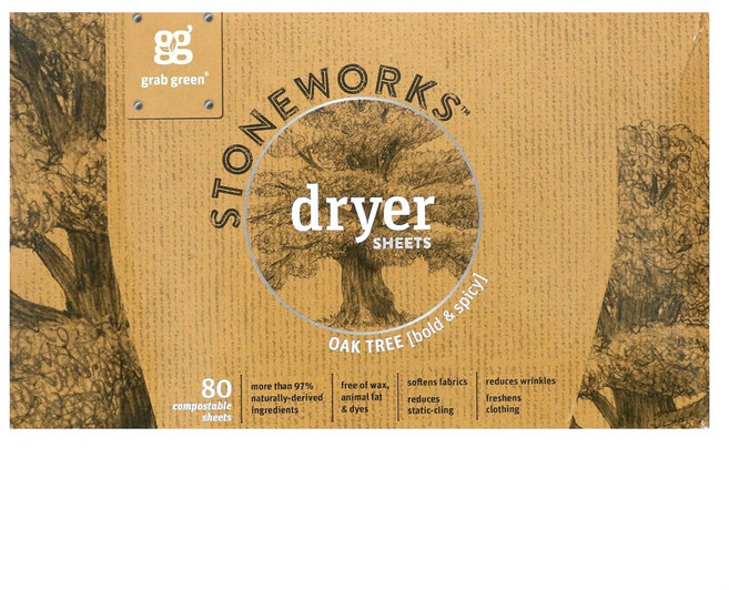 그랩그린 스톤웍스 오크트리 드라이어시트 퇴비화가능 80매 GGR-00735