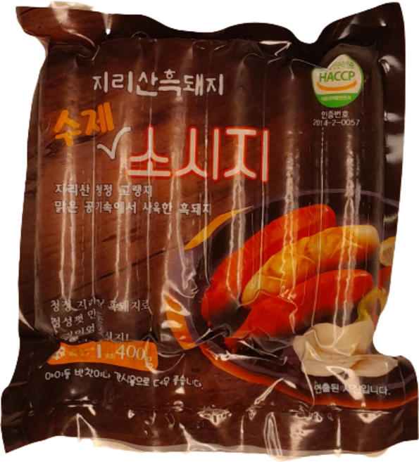 한푸짐 지리산 흑돼지 버크셔 삼겹살 목살 항정살 가브리살 앞다리살(냉장), 1개, 9_흑돼지소세지400g