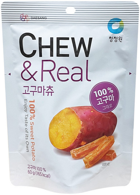 청정원 맥주 소주 청정원 츄앤리얼 고구마츄 쫄깃 달콤 짭쪼름 60g, 1개