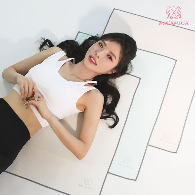 미카미카 필라테스 매트 기구매트 리포머 극세사 실리콘 논슬립, 1개, 블루