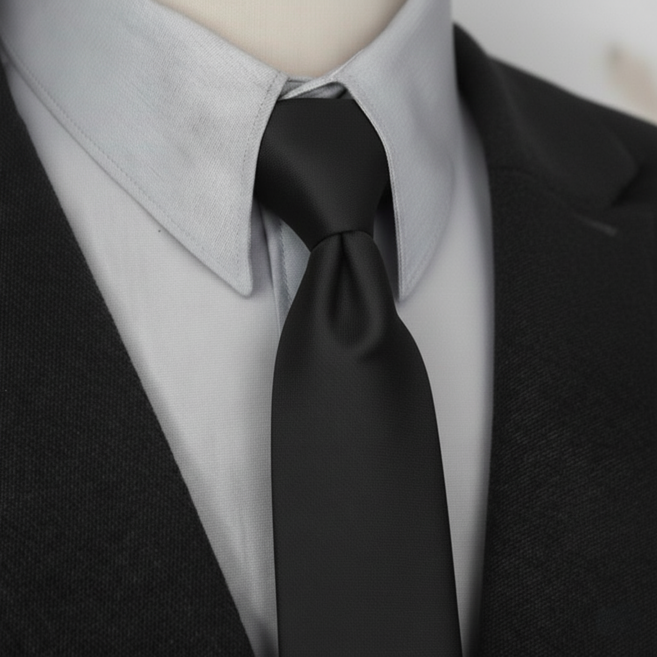 고급 남자 남성 결혼식 면접 정장 자동 지퍼 넥타이