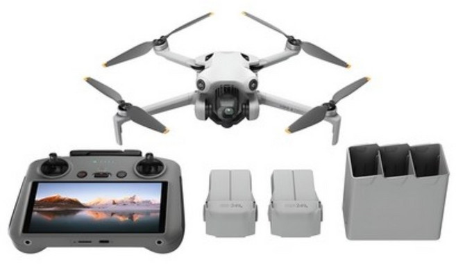 DJI Mini 4 프로 플라이 모어 콤보 + DJI RC 2 촬영용 드론, 혼합색상, 1개