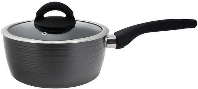 PN풍년 마레 세라믹 인덕션 IH 18cm 편수 세라믹 코팅 냄비 라면 찌게 육수 MCIPT-18B(IH), 블랙, 1개