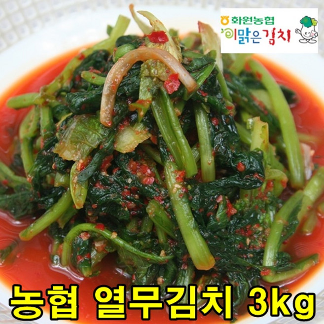 해남 화원농협 열무김치 3kg 이맑은김치, 1개