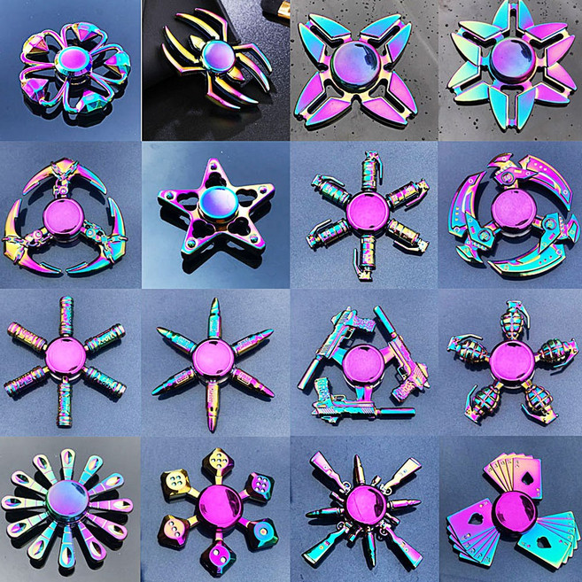 2날 3날 4날 레인보우 캐릭터 메탈 피젯 스피너 스트레스해소 학생 어른 신기한 핸드 장난감 30종, f102 22, 1개