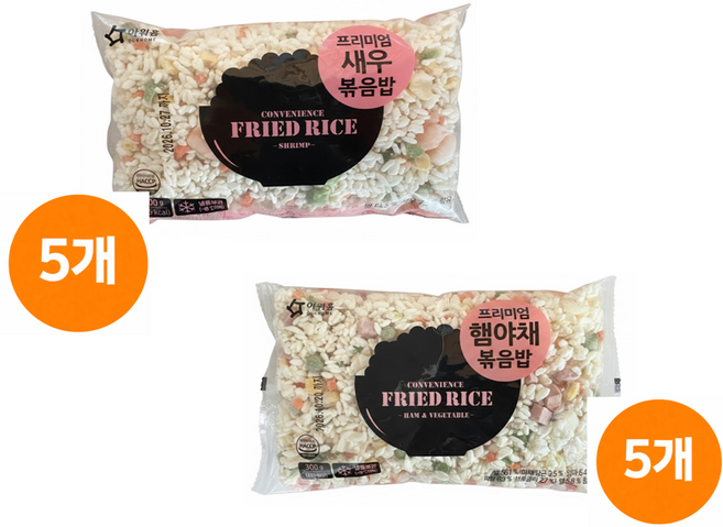 아워홈 [주간특가]새우볶음밥 300g*5ea+햄야채볶음밥 300g*5ea, 300g, 10개