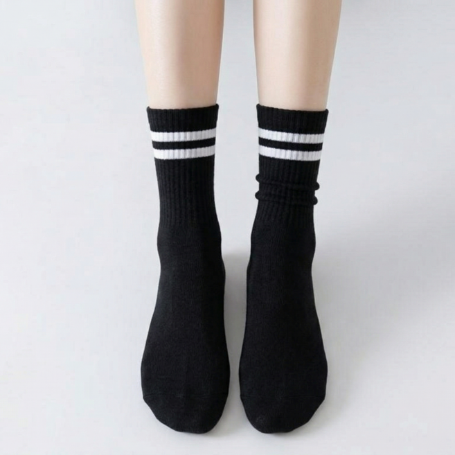 앤시오 이선 베이직 여성용 중목 양말 8켤레