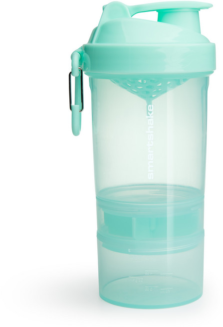Smartshake O2GO 단백질 셰이커 병 600 ml, 민트 그린, 1세트, 600ml