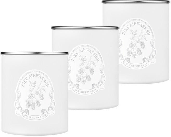 [본사공식몰] 피에브 에어워셔 고체 탈취제 냄새 제거 블랙베리&베이 향, 250g, 3개