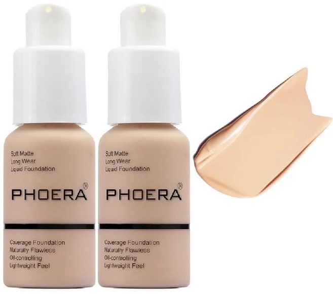 2팩 PHOERA 파운데이션 플로리스 소프트 매트 24시간 오일 컨트롤 풀 커버리지 파운데이션 메이크업 여성용 102 누드-30ml, 2팩 PHOERA 파운데이션, 플로리스 소프트 매트 2 - 쿠팡