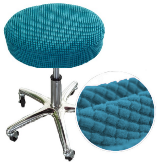 초이시스 프리미엄 고탄력 둥근 원형 의자 커버, 청록, 1개