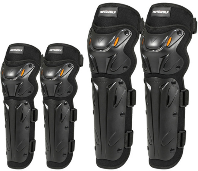 오토바이 무릎 팔꿈치 보호대 세트 모토울프, 1개