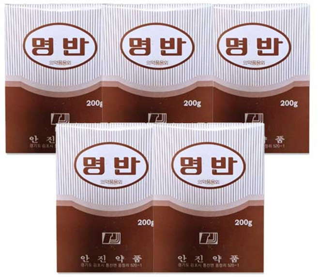안진 백반 명반 백반가루 봉숭아물 뱀퇴치 염색, 5개, 200g