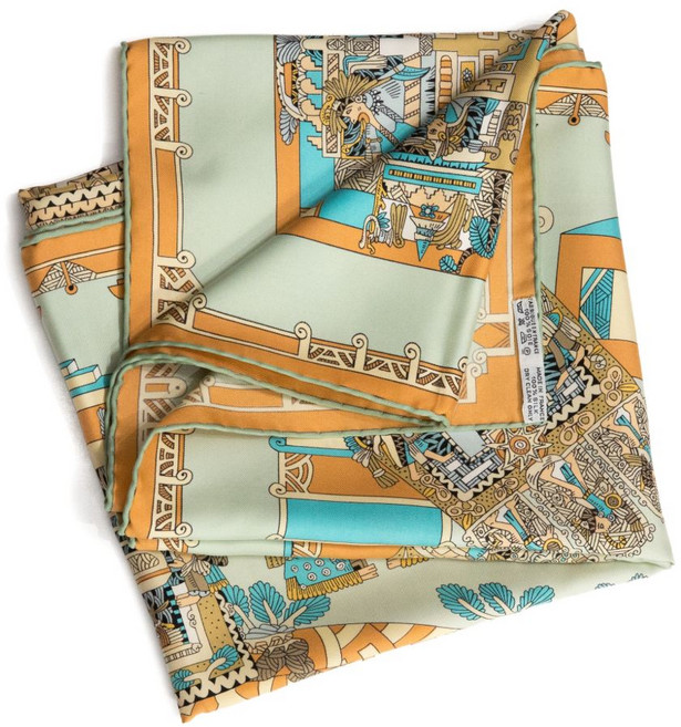 에르메스 중고 1994 아스트르에 솔레일 실크 스카프