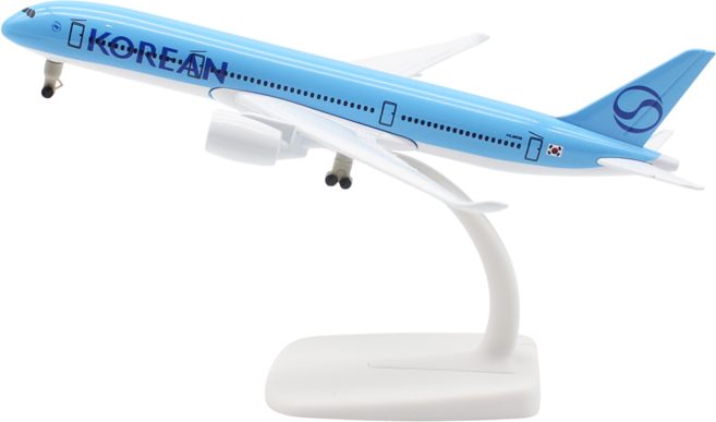 SHC 1:300 다이캐스트 장식용 모형 항공기 20cm + 보관파우치, 1개, 리뉴얼 대한한공 A350