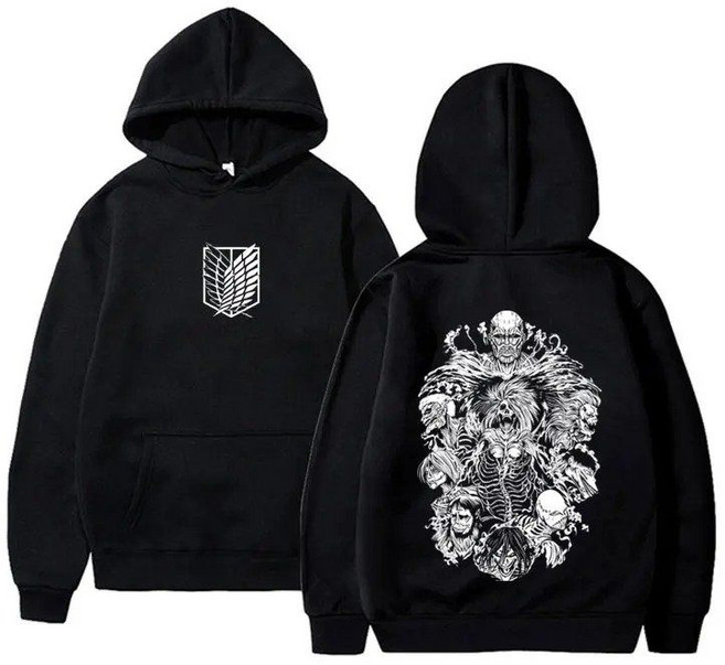 진격의거인 후드집업 FW 겨울 후드 빅사이즈 오버핏 조사병단 자유의날개 아홉거인 태초의거인