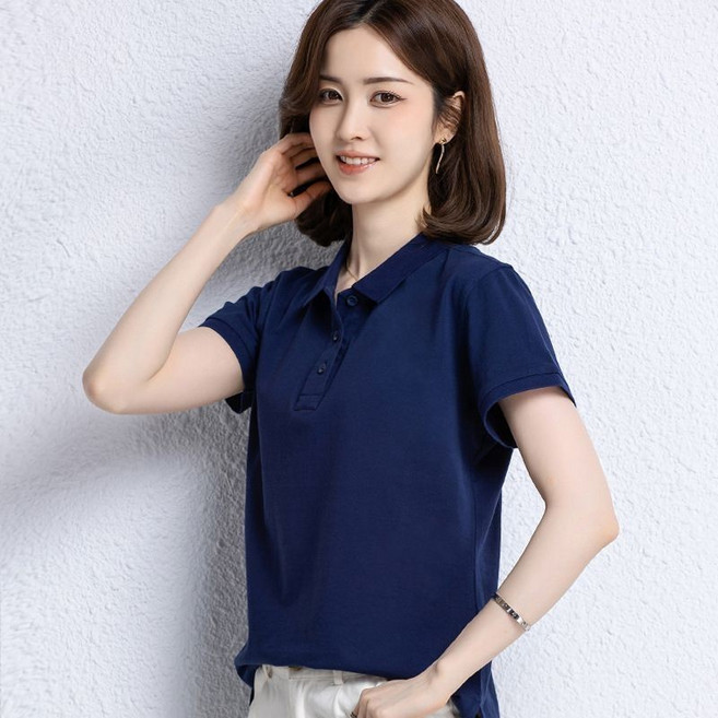 女款翻領短袖T恤 夏季薄款透氣 polo衫
