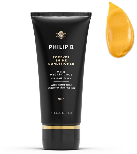 PHILIP B. Forever Shine 헤어 컨디셔너 순수 Oud의 노트 60ml(2온스) - 메가바운스 포함 며칠 동안 볼륨 및 광택을 더하고 모든 모발 유형에 적합