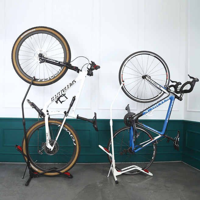 스타시빅 V-01 수직 실내 자전거 거치대, 블랙, 1개