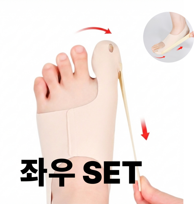 목하 엄지발가락 분리 고정밴드 교정 보호대 좌우세트, 1개