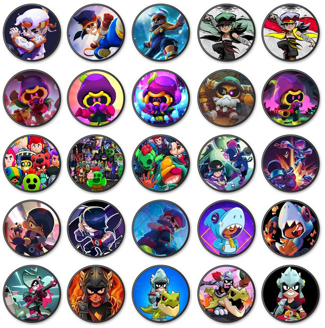 브롤스타즈 블랙 원형 스마트톡 핸드폰 거치대, 1개, NO.19