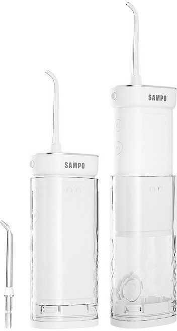SAMPO 伸縮攜帶型電動沖牙機, 白色, WB-Z2505NL