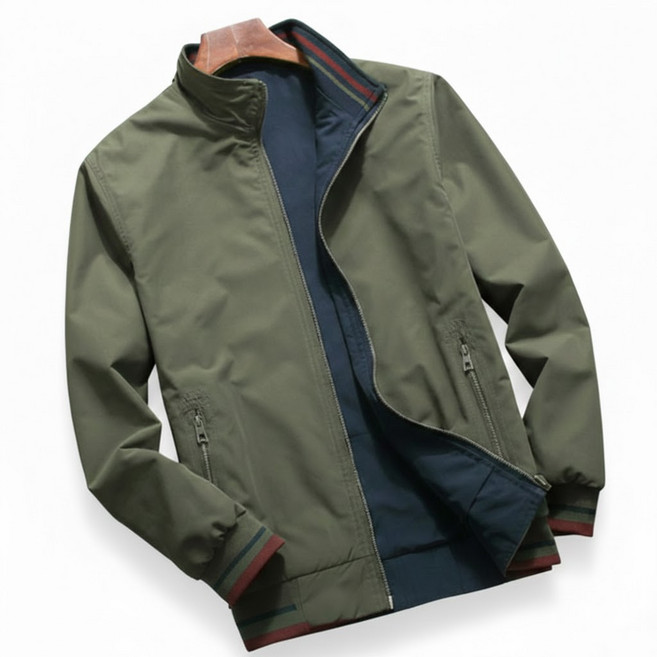 차쿠 남성 캐주얼 양면 자켓 점퍼 차이넥 점퍼 양면 블루종 간절기