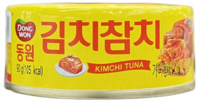 동원 김치참치 통조림, 90g, 6개