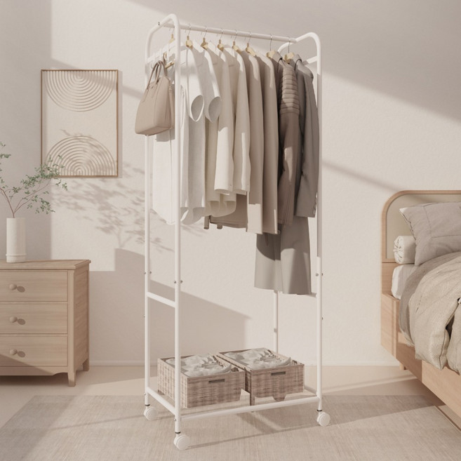 무베즈 올인원 이동식 서랍형 행거 올화이트, 기본형