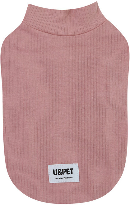 유앤펫 강아지 심플 베이직 컬러 티셔츠 중형견 대형견옷(new 컬러2), 인디핑크, 1개